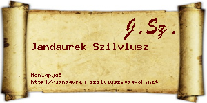 Jandaurek Szilviusz névjegykártya
